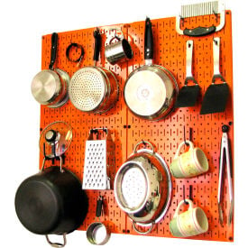 Wall Control Kitchen Pegboard Pack Storage & Organization Kit Orange/Blue 32