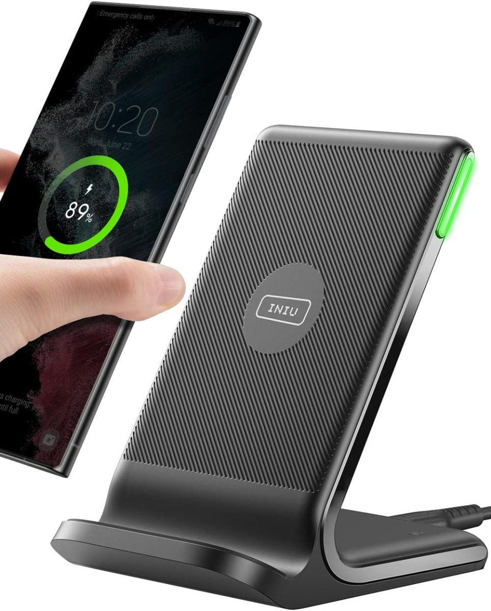 INIU Wireless Charger, 15W Fast Qi-Certified Wireless Charging Station