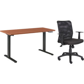 Interion® Height Adjustable Table with Chair Bundle - 60