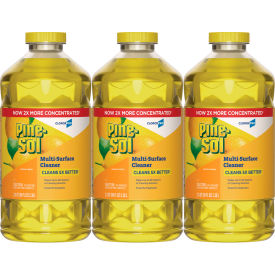 Pine-Sol® CloroxPro Multi-Surface Cleaner Concentrated Lemon Fresh Scent 80 oz Bottle 3/CT 60607CT
