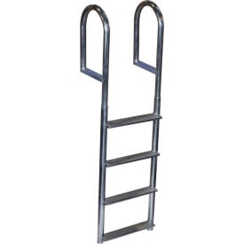 Dock Edge Dock Ladder 4 Step Fixed Wide Step Welded Aluminum - 2044-F 2044-F