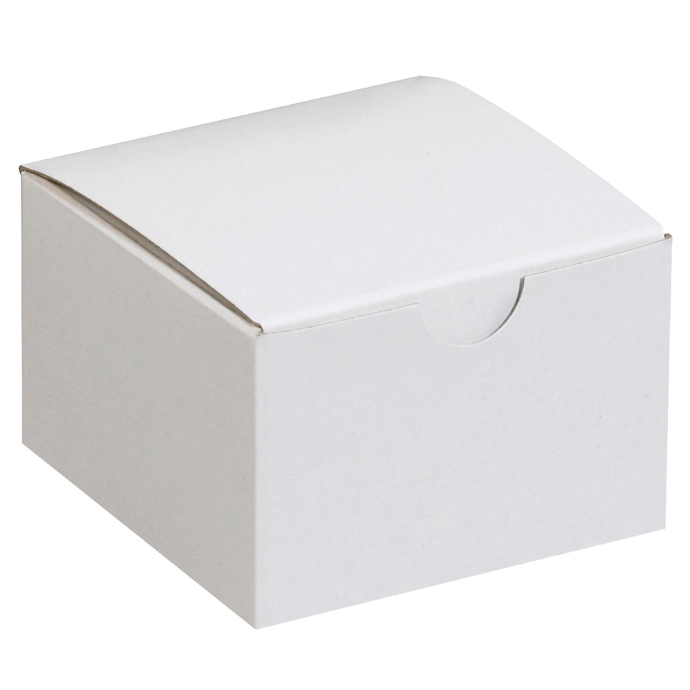 Office Depot Brand Gift Boxes, 3inL x 3inW x 2inH, 100% Recycled, White, Case Of 100 MPN:GB332