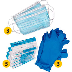 Honeywell North Work-Day Disposable Safety Pack Includes Masks Gloves & Wipes SAFETYPACK/MD/01