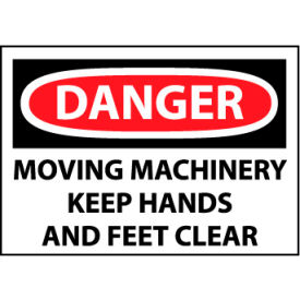Machine Labels - Danger Moving Machinery Keep Hands And Feet Clear D640AP