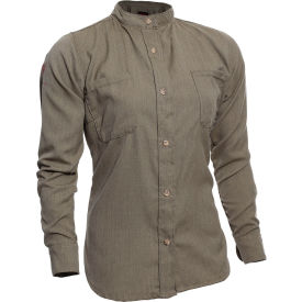 DRIFIRE® Women's Flame Resistant DH Air™ Work Shirt XS Tall Khaki SHR-DHKW-XSTL