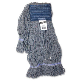 Genuine Joe Earth Mop Mophead Refill Polyester Large Blue - GJO20124 GJO20124