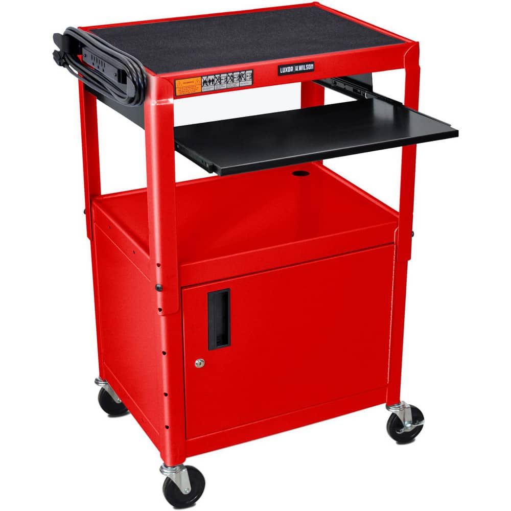 Carts, Cart Type: AV Cart , Assembly: Assembly Required , Caster Size: 4 in , Load Capacity (Lb. - 3 Decimals): 300.000 , Color: Red  MPN:AVJ42KBC-RD
