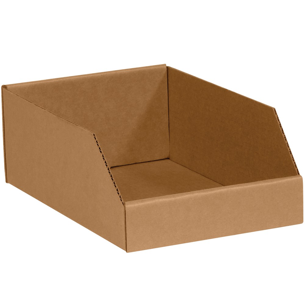 Office Depot Brand Standard-Duty Open-Top Bin Storage Boxes, Small Size, 4 1/2in x 12in x 10in, Kraft, Case Of 25 MPN:BINMT1012K