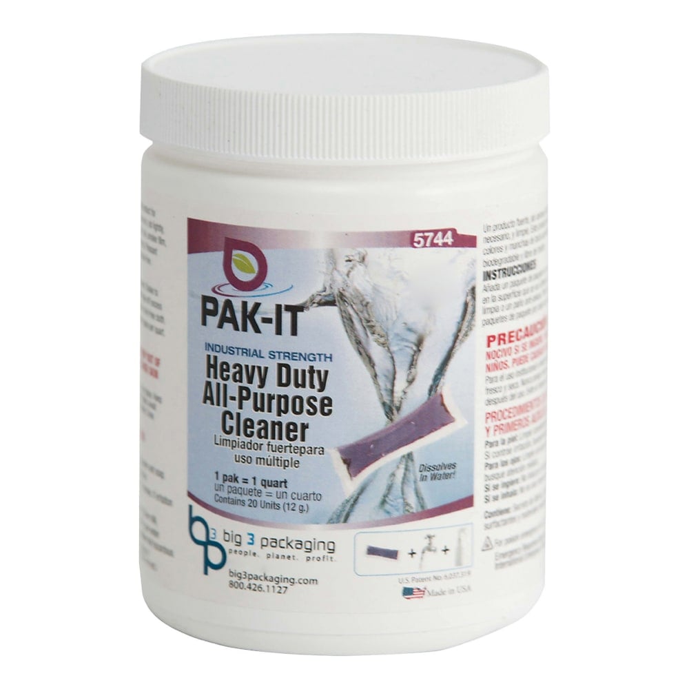 Big 3 Packaging PAK-IT Heavy-Duty All-Purpose Cleaner, Pack Of 20 (Min Order Qty 3) MPN:57442012