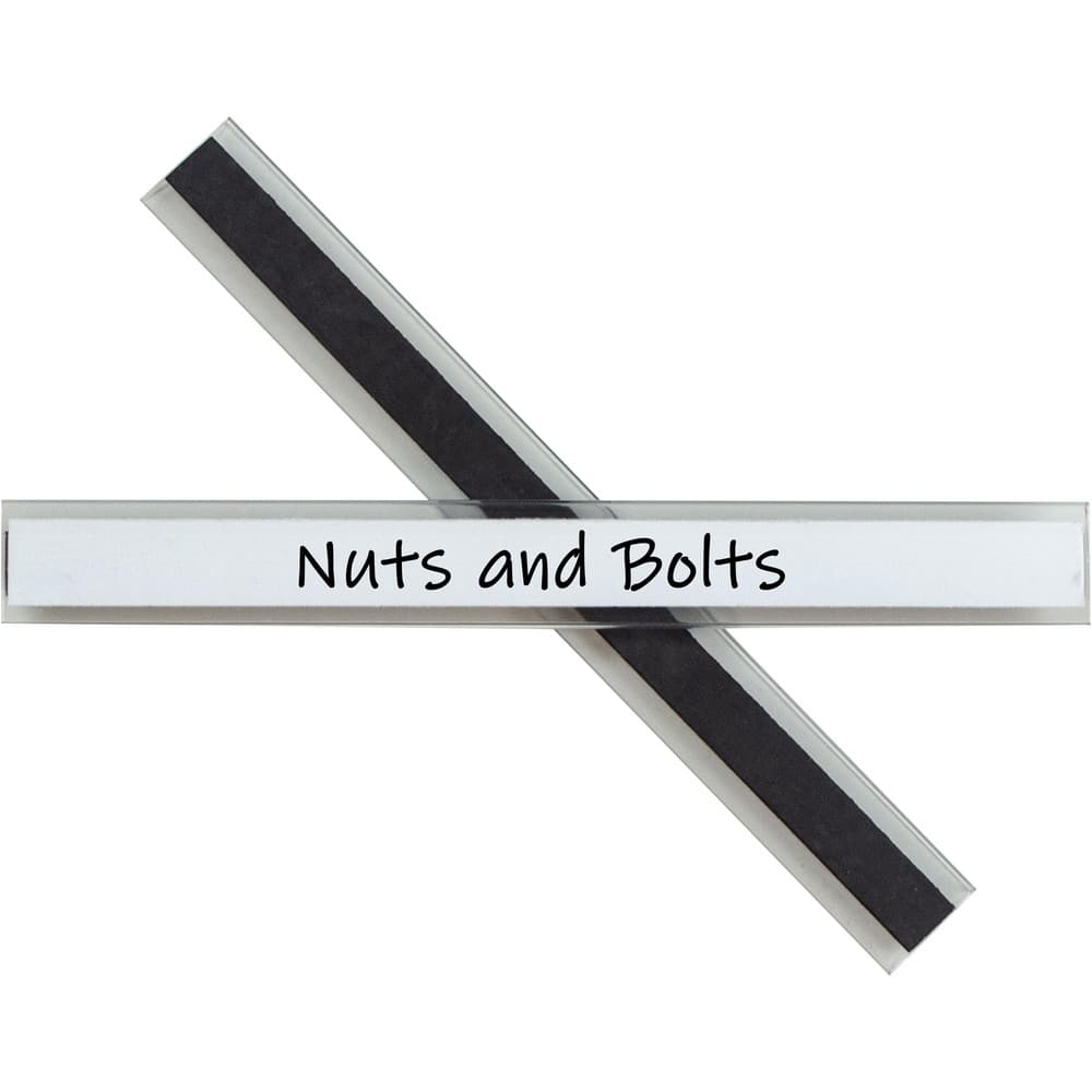 Label Holders; Width (Inch): 6in; Label Holder Style: Slide-in; Material: PVC; Label Insert Position: Side; Maximum Label Height: 0.5in; Color: Clear MPN:87805 - Pkg Qty 10