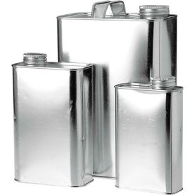 Qorpak MET-03043 1 Quart Metal Oblong F-Style Can with 1-1/4