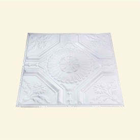 Great Lakes Tin Rochester 2' X 2' Lay-in Tin Ceiling Tile in Matte White - Y58-01 Y58-01