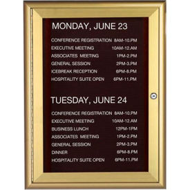 Aarco 1 Door Water Fall Style Letter Board Gold - 24