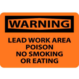 NMC W6RB OSHA Sign Warning Lead Work Area Poison No Smoking Or Eating 10