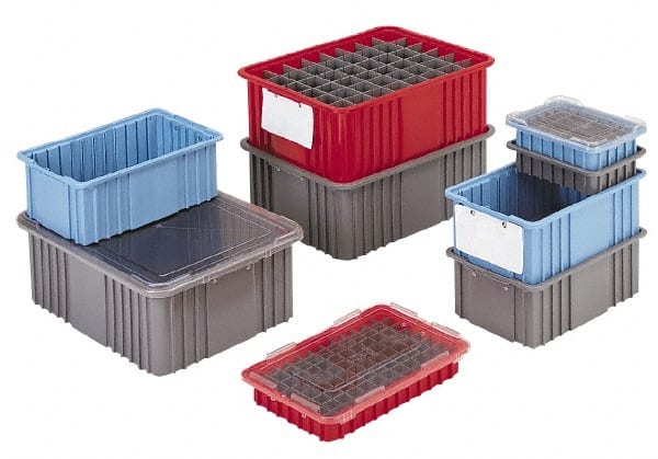 Polyethylene Dividable Storage Tote: 40 lb Capacity MPN:DC2070 RED