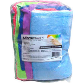 Microworks Microfiber Towels Assorted 2lb. Bulk Bag - 2503-AC-BG 2503-AC-BG
