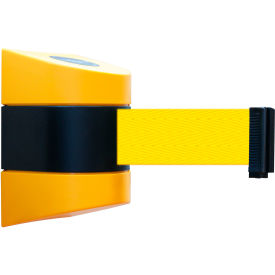 Tensabarrier® Magnetic Retractable Belt Barrier 15' Yellow Belt Yellow Case 897-15-M-35-Y5-D