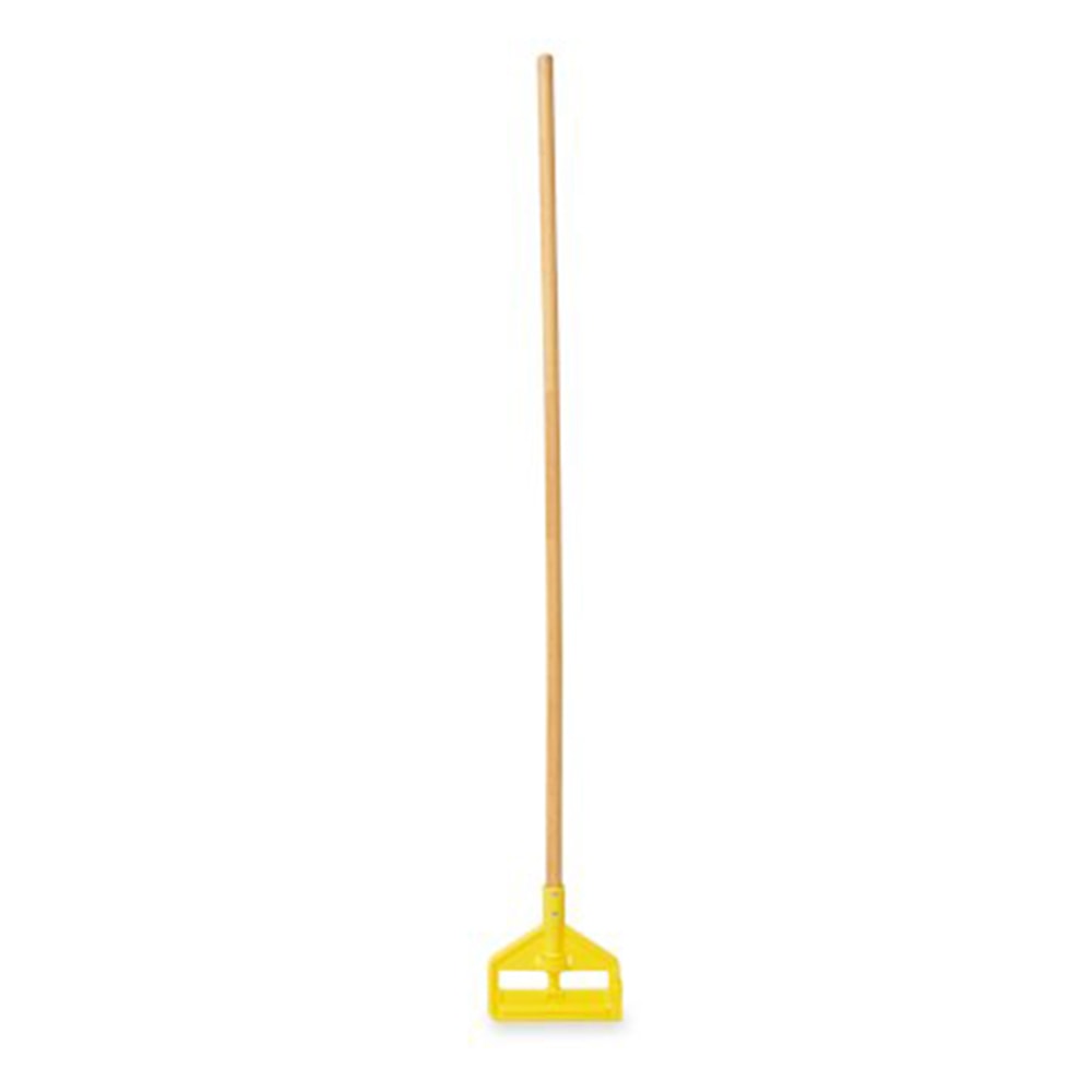 Rubbermaid Commercial Invader Wood Side-Gate Wet Mop Handle, 54in, Natural/Yellow MPN:H115