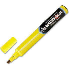 Marks-A-Lot Large Chisel Tip Permanent Marker Yellow Ink Dozen 8882 - Pkg Qty 12