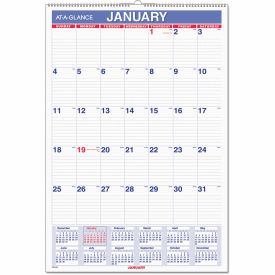 AT-A-GLANCE Monthly Wall Calendar w/ Ruled Daily Blocks 15.5 x 22.75 12-Month (Jan to Dec) 2026 PM328