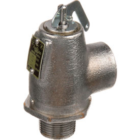 Allpoints 56-1318 15 PSI Chrome Steam Safety Relief Valve - 3/4
