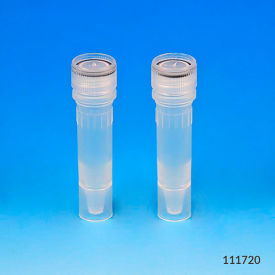 Microtube 1.5mL Self-Standing Attached Screw Cap for Color Insert O-Ring Sterile PP 1000/Pack 111720