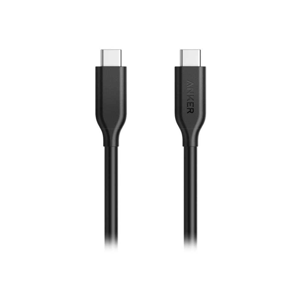 Anker PowerLine - USB cable - USB-C (M) to USB-C (M) - USB 3.1 Gen 1 - 3 ft - 4K support - black (Min Order Qty 5) MPN:A8183011
