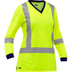 Pip Global Bisley® X- Back Women's Long Sleeve Shirt Class 3 XL Hi-Vis Yellow 313W6118X-Y/XL