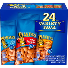 PLANTERS Peanuts & Cashews Nuts Variety Pack 1.7 oz 24 Count 22000423