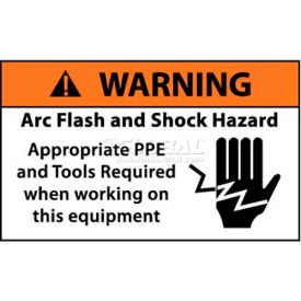 NMC WGA35AP Arc Flash Labels Warning Arc Flash & Shock Hazard Appropriate PPE 3