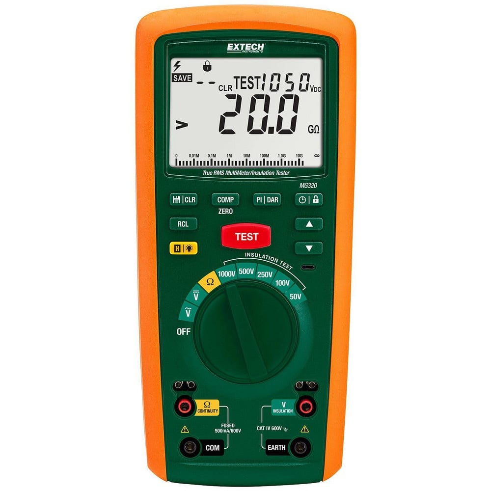 Multimeters; Multimeter Type: Digital ; Measures: AC Voltage; DC Voltage; Continuity; Resistance ; Maximum DC Voltage: 600 ; Maximum AC Voltage: 600 ; Maximum Resistance (Ohms): 20000 ; Batteries Included: Yes MPN:MG320