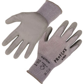 Ergodyne® Proflex 7024 Cut Resistant Gloves Polyurethane Coated ANSI A2 2XL Gray 1 Pair 10406