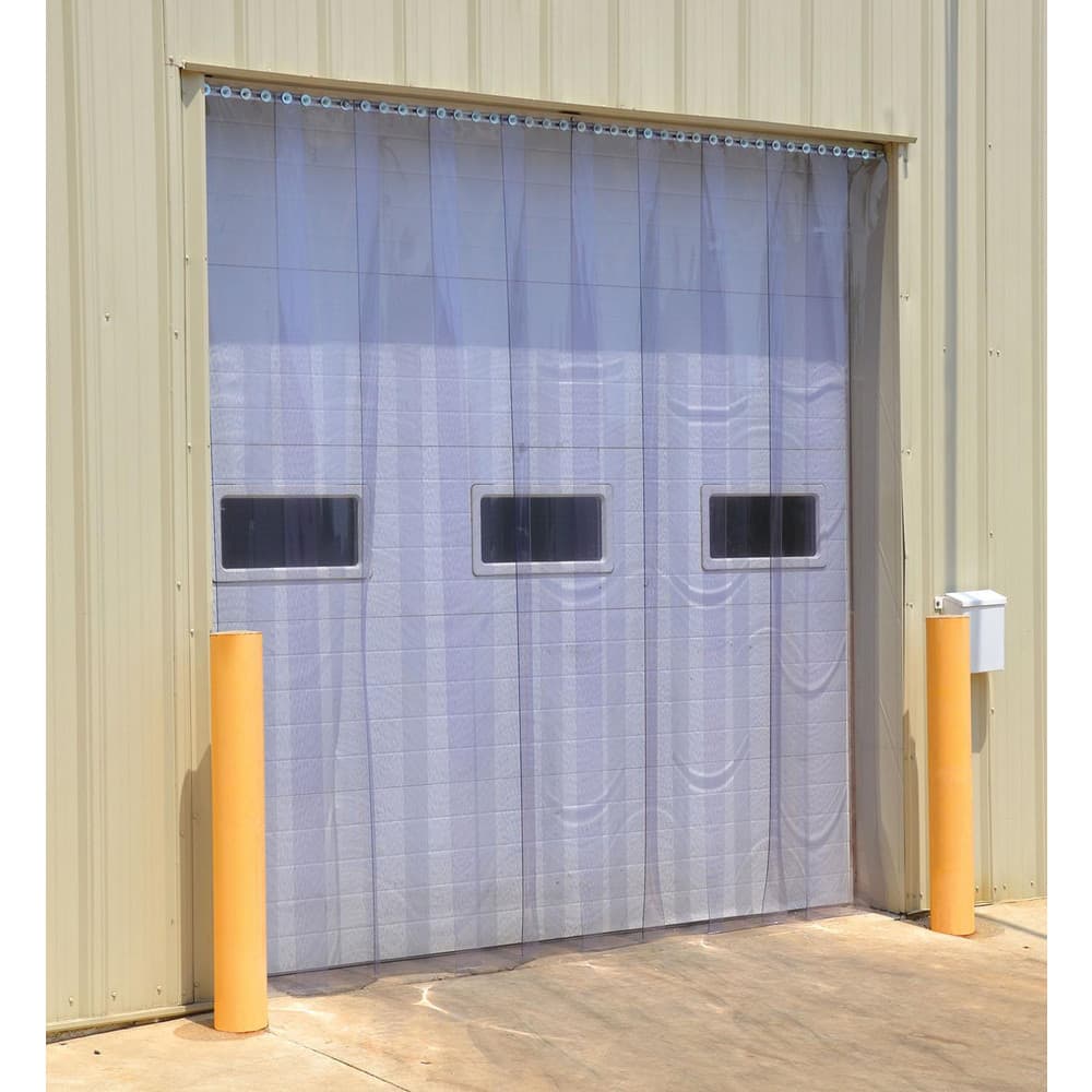Dock Strip Doors/Curtains, Curtain Type: Industrial Curtain Kit , Door Width (Feet): 7 , Door Height (Feet): 9 , Material: PVC, Vinyl , Color: Clear  MPN:TG-600-S-H-84-1