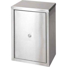 Omnimed® Stainless Steel Double Door Narcotic Cabinet with 2 Shelves 11