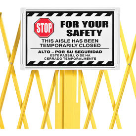 GoVets™ Steel Portable Barricade Gate Replacement Sign Aluminum For 652923 364RPL708