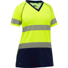 Pip Global Bisley® Women's Short Sleeve T-Shirt Class 2 2XL Hi-Vis Yellow 312W1118T-YN/2X