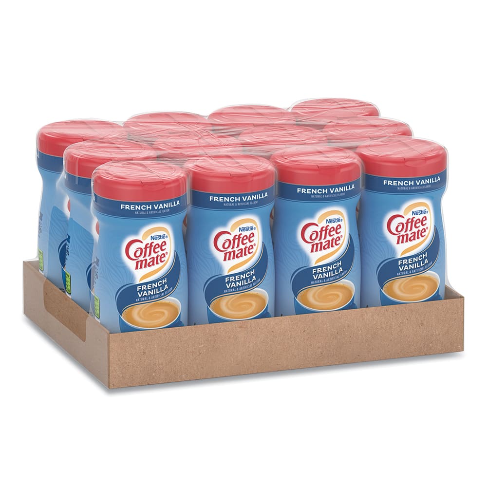 Coffee, Tea & Accessories; Creamer Type: Powder ; Container Size: 15oz ; Container Type: Canister ; Flavor: French Vanilla ; UNSPSC Code: 0050201714 MPN:NES35775CT - Pkg Qty 12