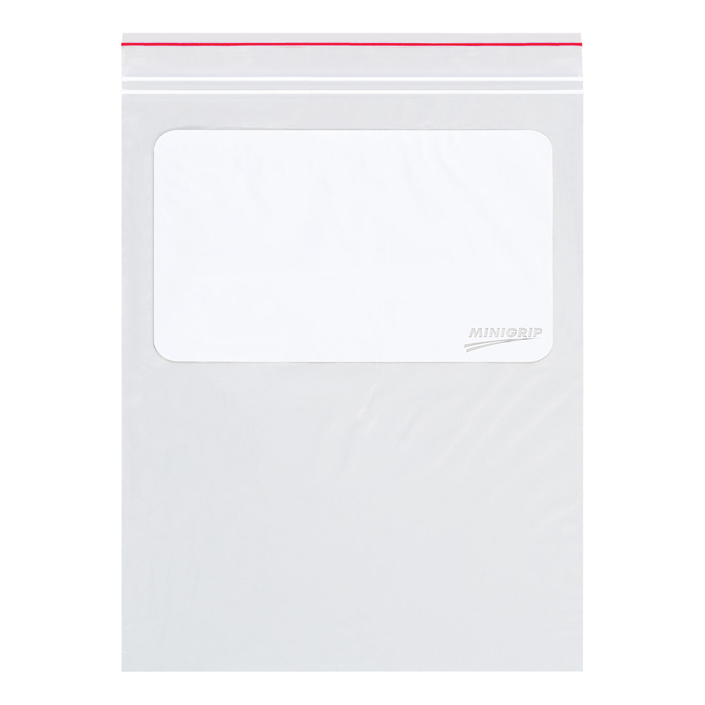 Minigrip 2 Mil White Block Reclosable Poly Bags, 3in x 4in, Clear, Case Of 1000 MPN:MG3940