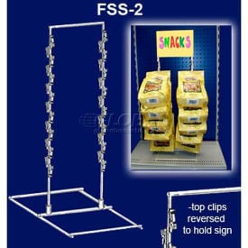 Free Standing Snack Rack 3 Wands 42 Hooks 24-1/2