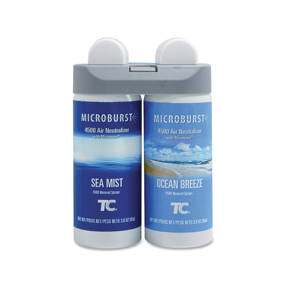 Rubbermaid Microburst Duet Refills, Ocean Breeze/Sea Mist, Carton Of 4 MPN:3485951