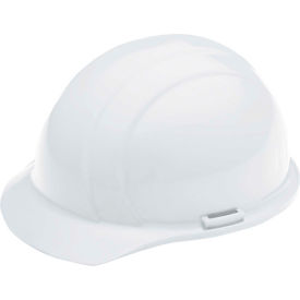 ERB® Americana® Cap Safety Helmet 4-Point Nylon Mega Ratchet® Suspension White WEL19361WH - Pkg Qty 12