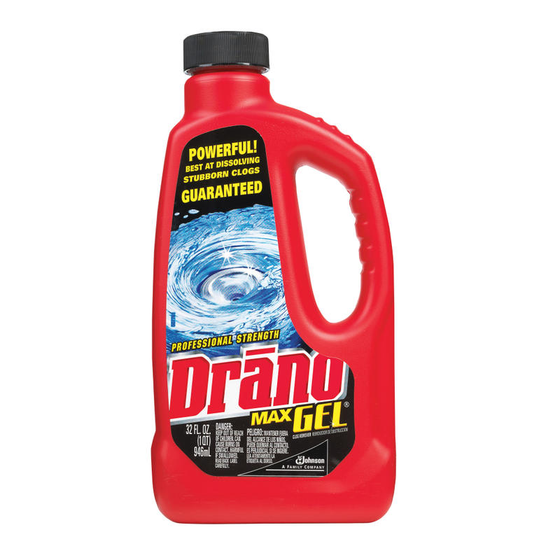 Drano Max Gel Clog Remover, 32 Oz, Carton Of 12 Bottles MPN:694768CT