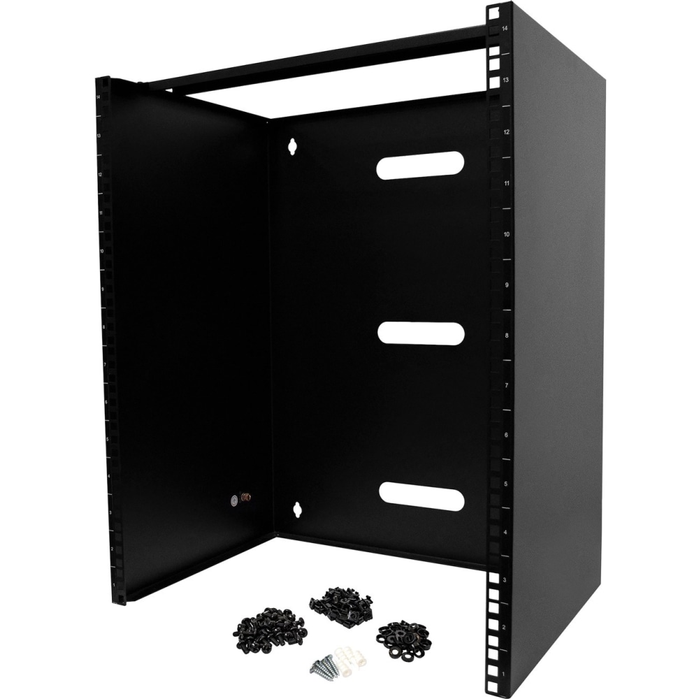 StarTech.com 14U Wall Mount Rack, 14in Deep, 19 inch Wall Mount Network Rack, Wall Mounting Patch Panel Bracket - RACK14U14BRACKET MPN:RACK-14U-14-BRACKET