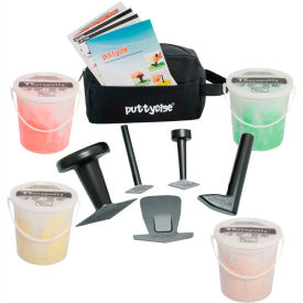 Puttycise® TheraPutty® Set 5 Tools 4 x 5 lb. Putties Easy (Tan Yellow Red Green) 10-2826