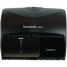 Boardwalk® Xtra 2-Roll Controlled Bath Tissue Dispenser Translucent Black BWK47GREEN
