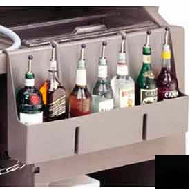 Cambro 730SR110 - Speed Rail 7-bottle 29x6-1/2x14-5/8 w/built-in partitions Black 730SR110
