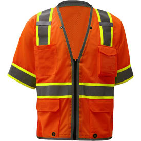 GSS Safety 2702 Class 3 Heavy Duty Safety Vest Orange M 2702-M