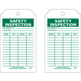 Brady® 86611 Safety Inspecton Tag 2 Sided 10/Pkg Polyester 4
