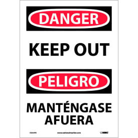 NMC™ Bilingual Vinyl Sign Danger Keep Out 10