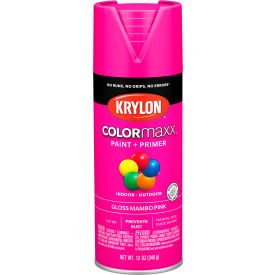 Krylon® Colormaxx™ Paint & Primer 12 oz. Gloss Mambo Pink K05528007 - Pkg Qty 6